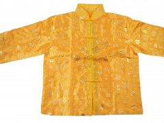黄夹袄|高档塑金夹衣